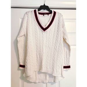 Varsity Stripe V-Neck Sweater